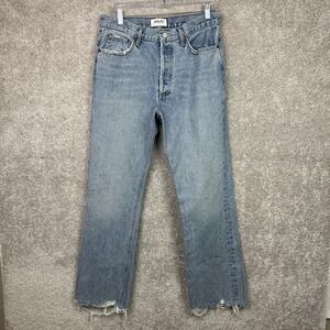 AGOLDE Jeans‎ Womens 28 Button Fly Relaxed Boot A180B-1206 Distressed Grunge